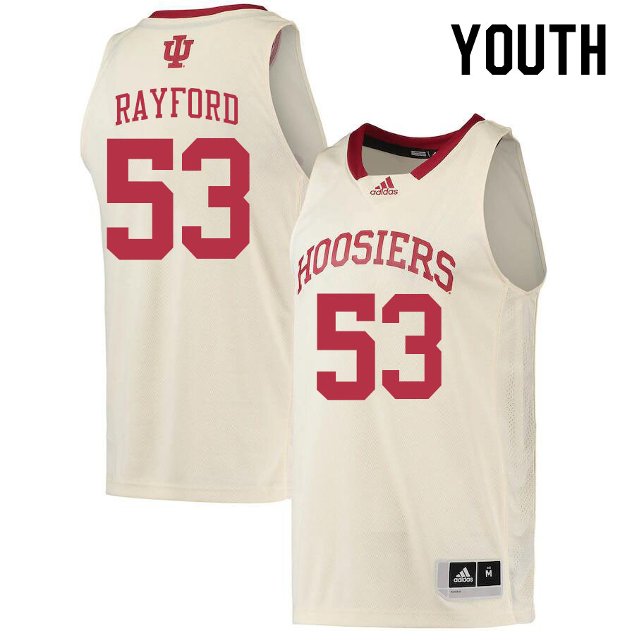 Youth #53 Jordan Rayford Indiana Hoosiers College Basketball Jerseys Stitched Sale-Cream - Click Image to Close